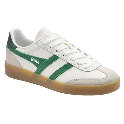 Gola Classics Women's Viper Leather Sneakers - White/Emerald/Evergreen/Gum