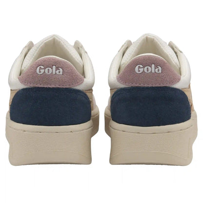 Gola Classics Women's Grandslam Trident Sneakers - White/Oat/Pastel Pink