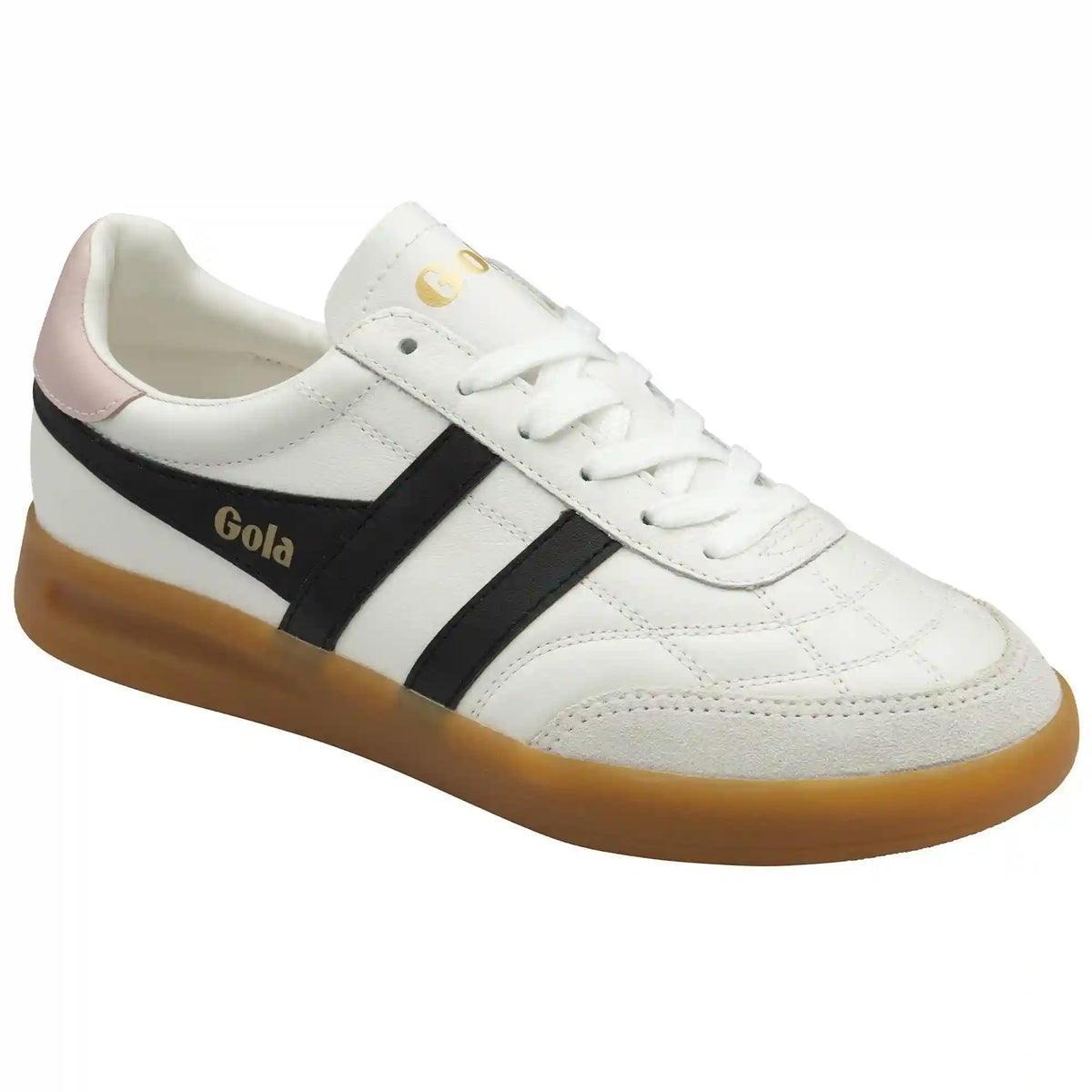 Gola Classics Women's Stadia Leather Sneakers - White/Black/Chalk Pink/Gum