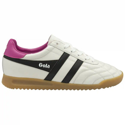Gola Classics Women's Stadium Sneakers - White/Black/Shocking Pink