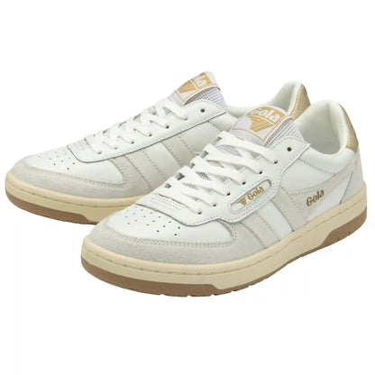 Gola Classics Women's Hawk Sneakers - White/White/Gold