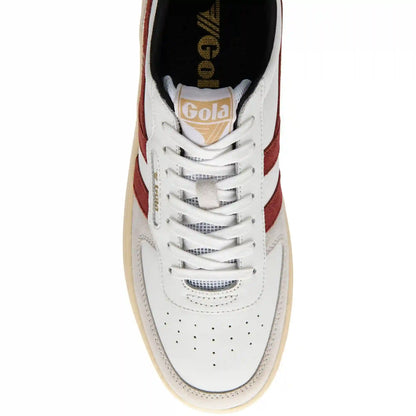Gola Classics Men's Hawk Sneakers - White/Red Ochre/Black