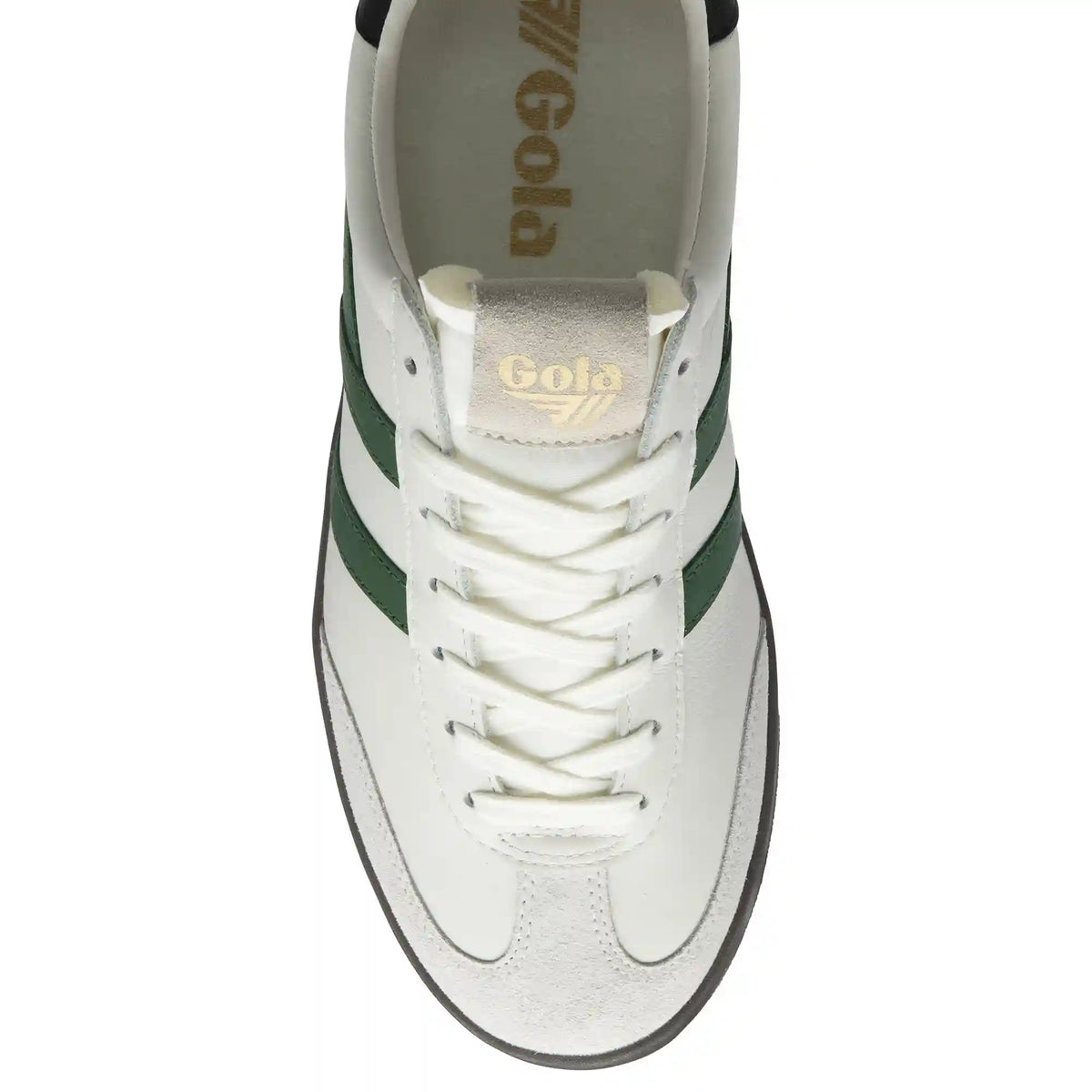 Gola Classics Men's Cyclone Leather Sneakers - White/Evergreen/Black/Dark Gum
