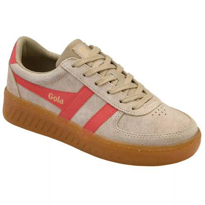 Gola Classics Women's Grandslam Suede Sneakers - Bone/Coral/Gum