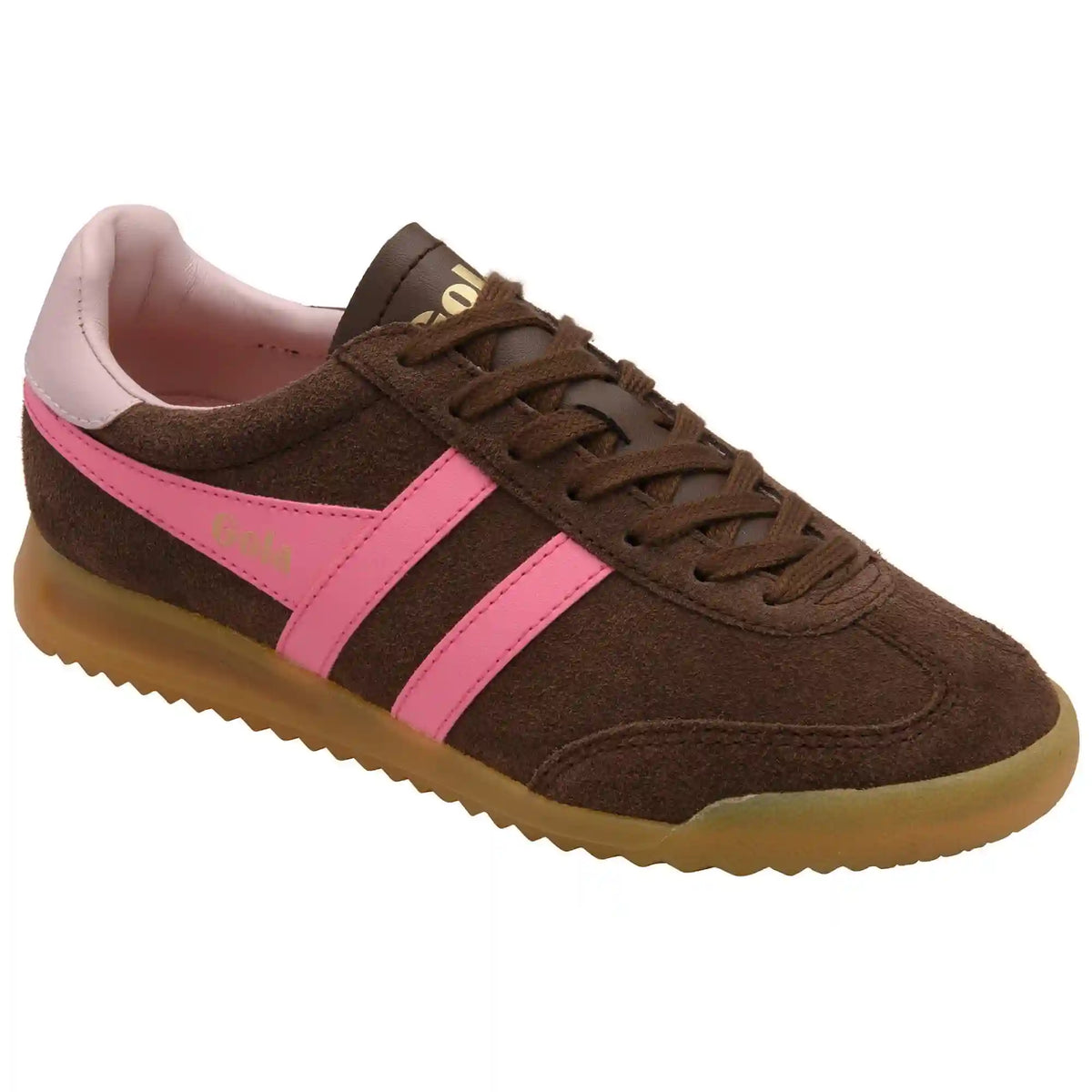 Gola Classics Women's Torpedo Sneakers - Dark Brown/Fluro Pink/Chalk Pink