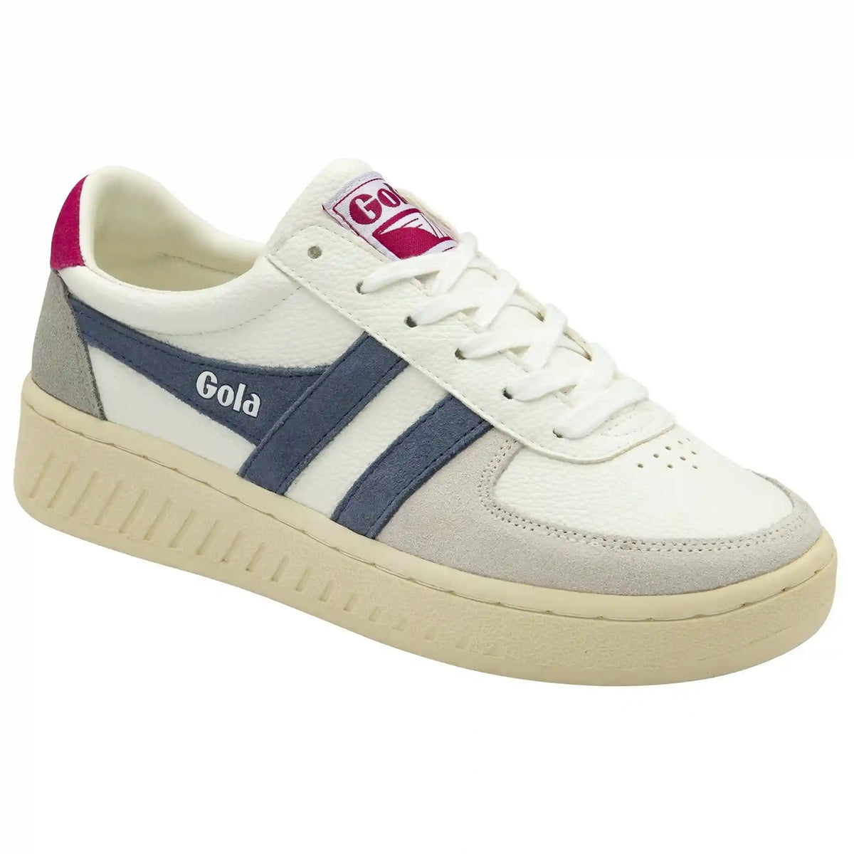 Gola Classics Women's Grandslam Trident Sneakers - White/Moonlight/Fuchsia