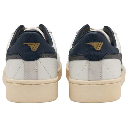 Gola Classics Men's Contact Leather Sneakers - White/Ash/Navy