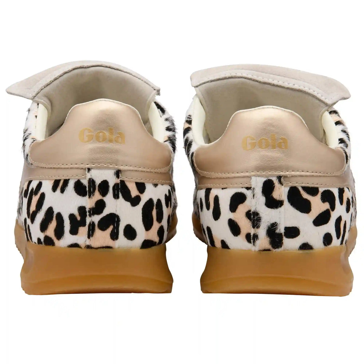 Gola Classics Women's Stadium '86 Sahara Sneakers - Snow Leopard/Gold