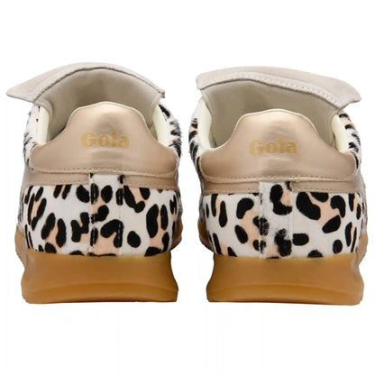 Gola Classics Women's Stadium '86 Sahara Sneakers - Snow Leopard/Gold