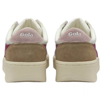 Gola Classics Women's Grandslam Trident Sneakers - White/Cerise/Chalk Pink