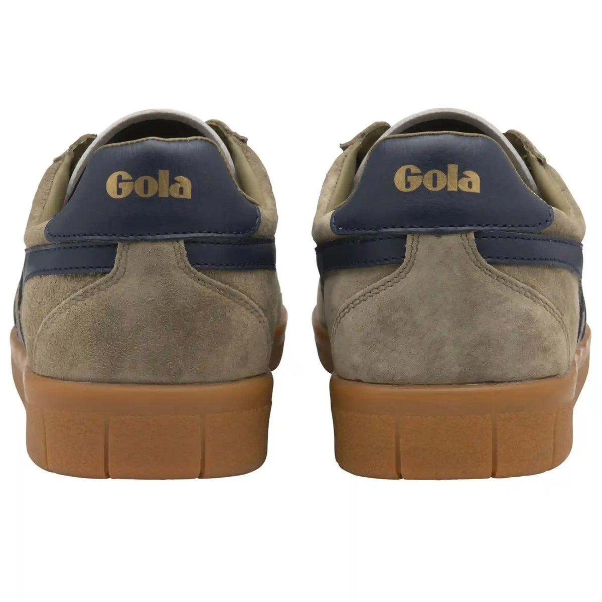 Gola Classics Men's Hurricane Suede Sneakers - Khaki/Navy/Khaki/Gum