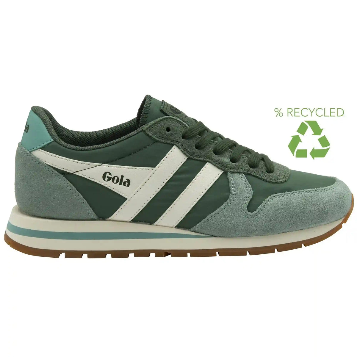 Gola Classics Women's Daytona Chute Sneakers - Evergreen/Green Mist/Off White