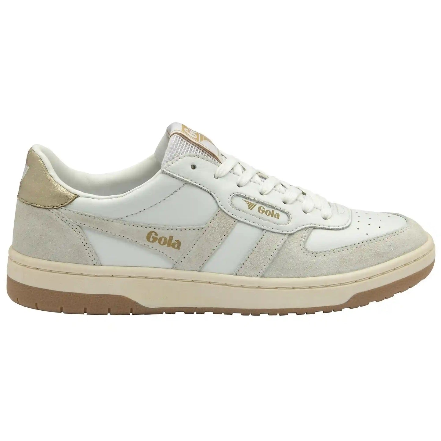 Gola Classics Women's Hawk Sneakers - White/White/Gold