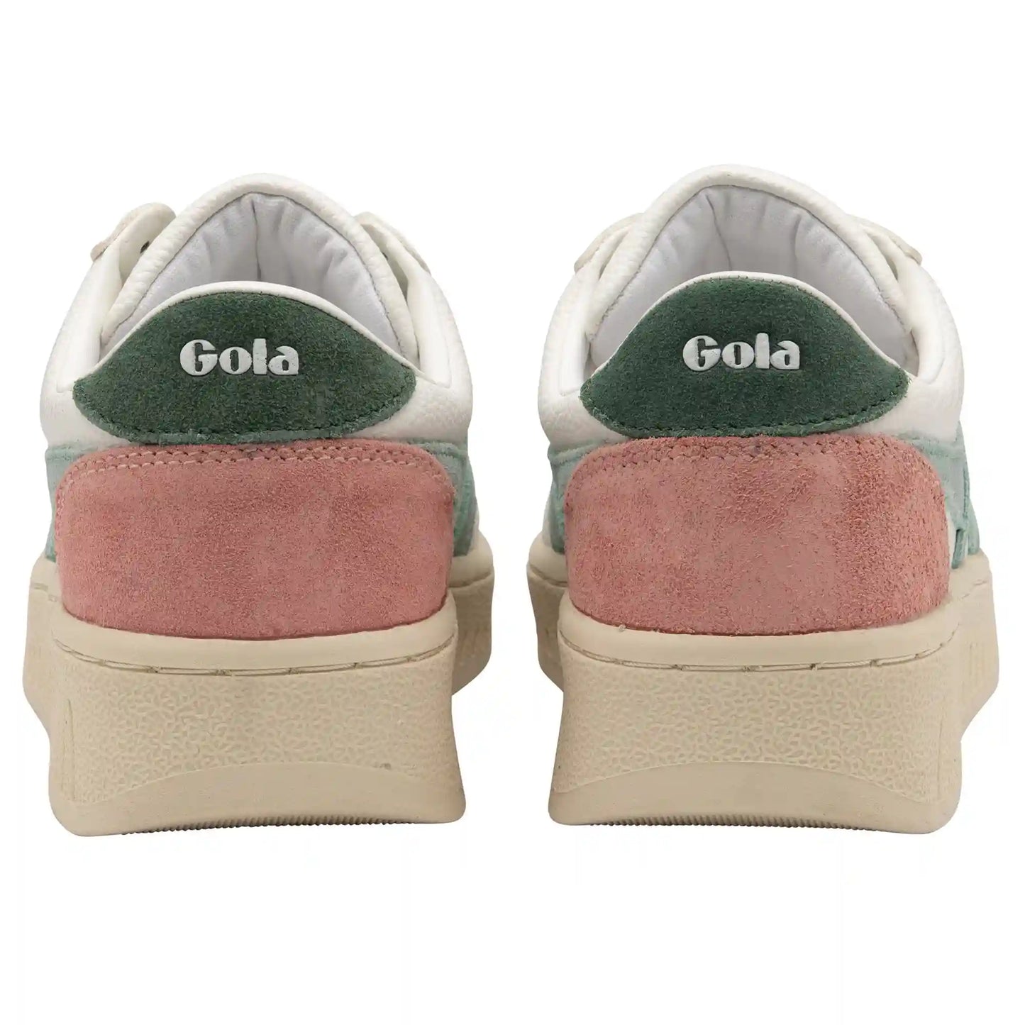Gola Classics Women's Grandslam Trident Sneakers - White/Green Mist/Evergreen