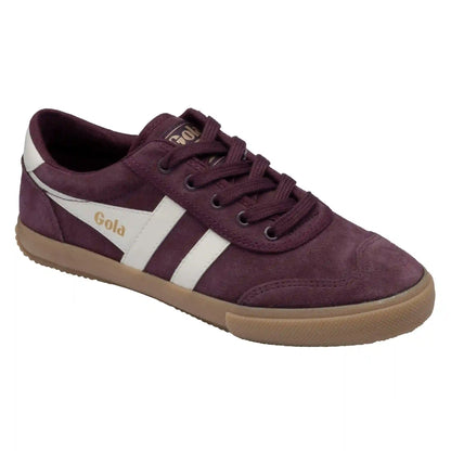 Gola Classics Women's Badminton Suede Plimsoll Sneakers - Windsor Wine/Off White/Gum