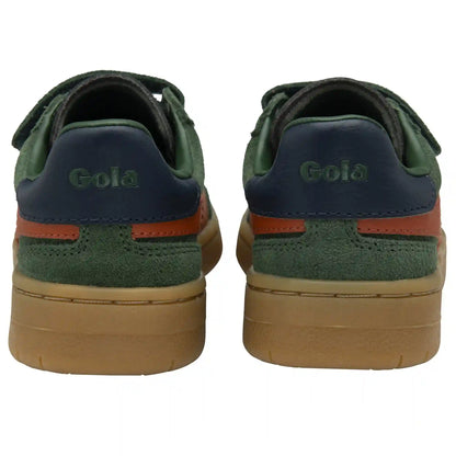 Gola Classics Kids' Viper Strap Sneakers - Evergreen/Moody Orange/Navy/Gum