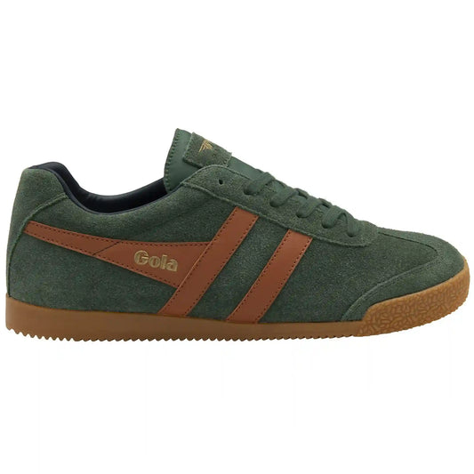Gola Classics Men's Harrier Suede Sneakers - Evergreen/Moody Orange/Navy