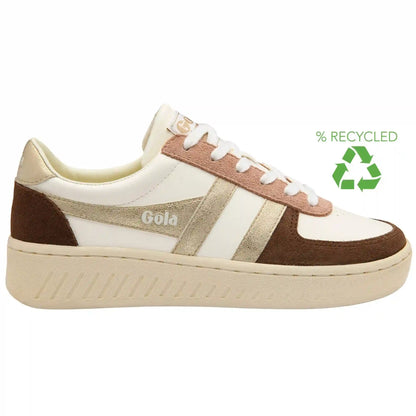 Gola Classics Women's Grandslam Quadrant Sneakers - Off White/Otter/Gold/Dark Brown
