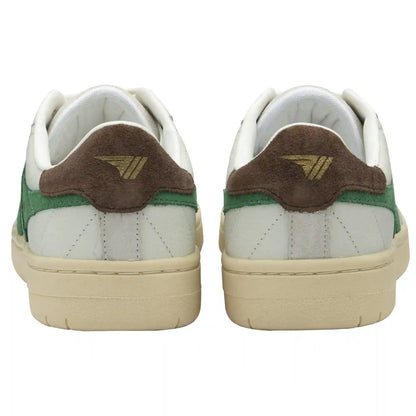 Gola Classics Women's Falcon Sneakers - White/Emerald/Dark Brown