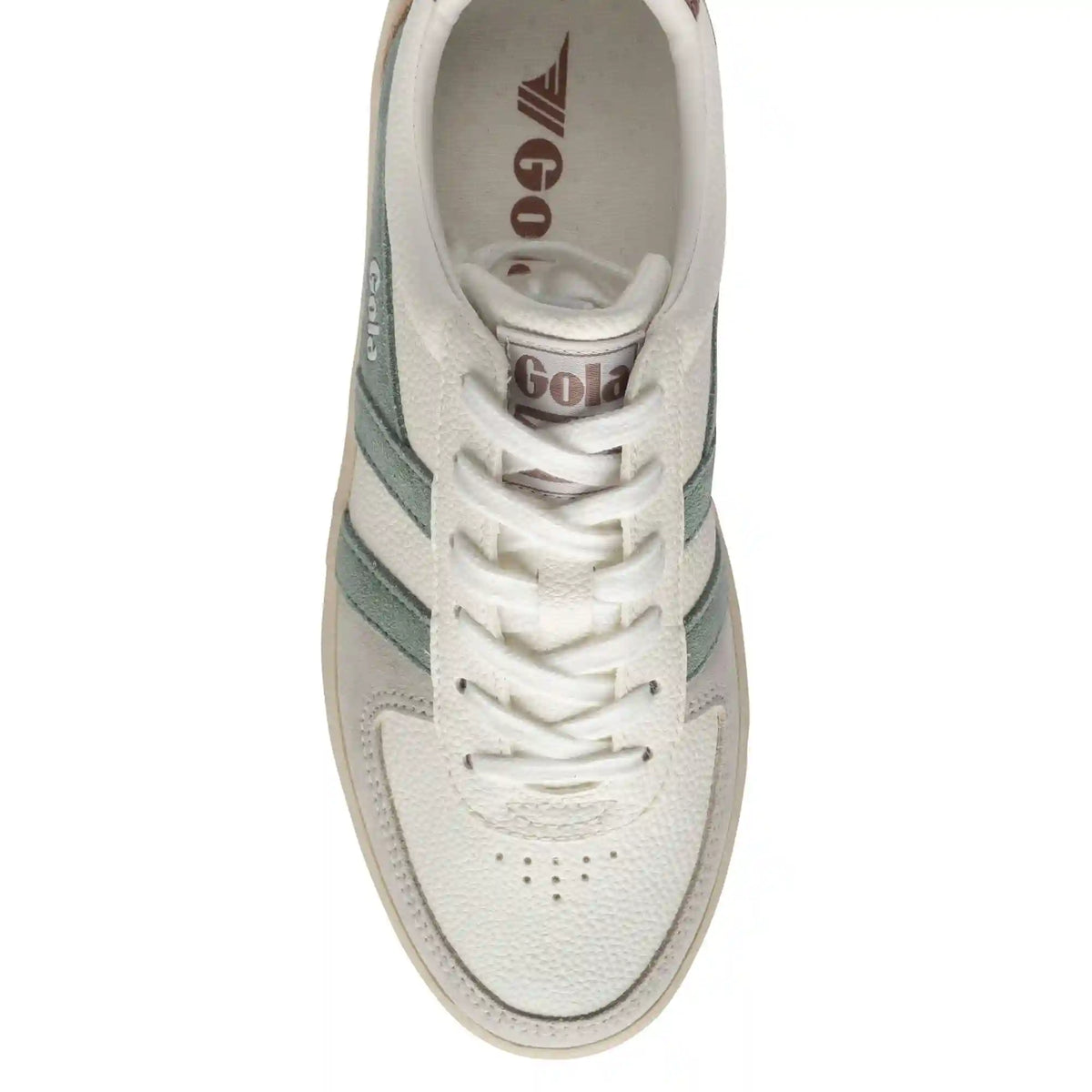 Gola Classics Women's Grandslam Trident Sneakers - White/Green Mist/Brownrose