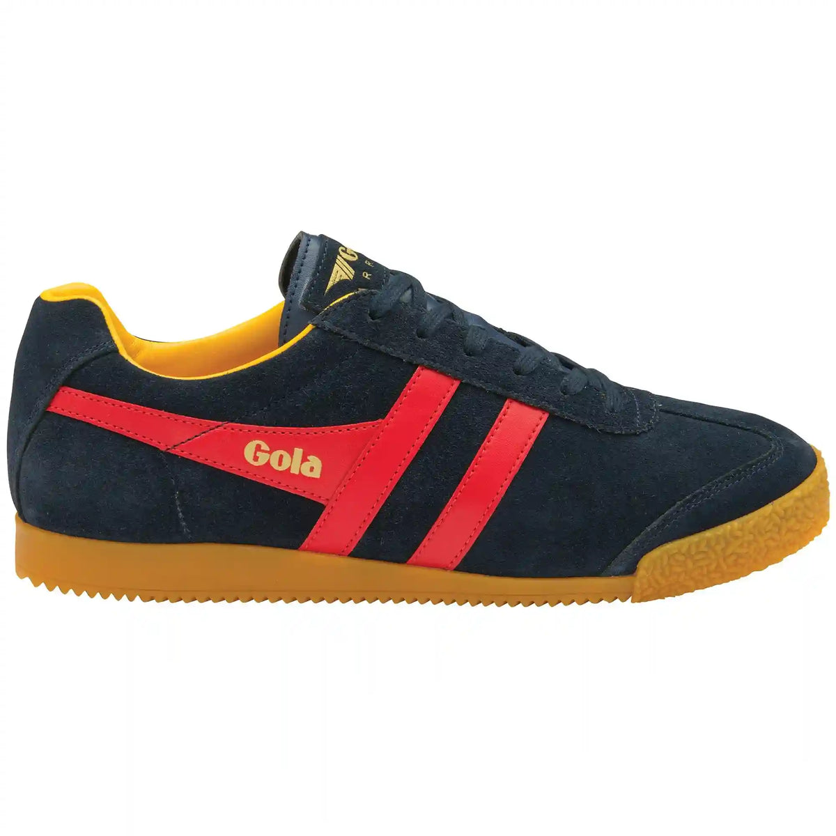 Gola Classics Men's Harrier Suede Sneakers - Navy/Red/Sun