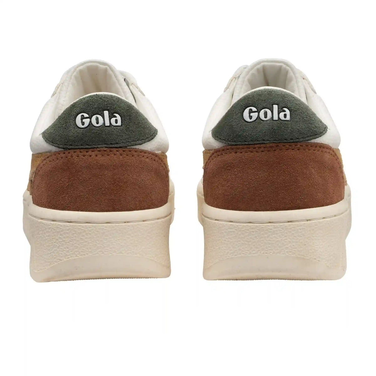 Gola Classics Women's Grandslam Trident Sneakers - White/Brown Sugar/Dark Khaki