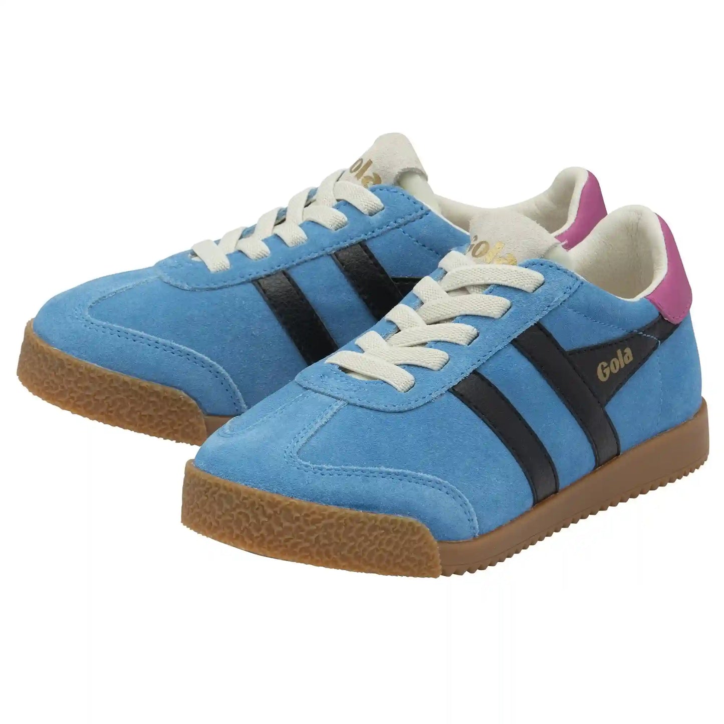Gola Classics Kids' Elan Sneakers - Santorini/Black/Fuchsia