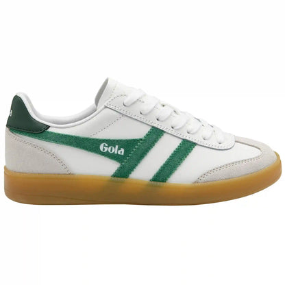Gola Classics Women's Viper Leather Sneakers - White/Emerald/Evergreen/Gum