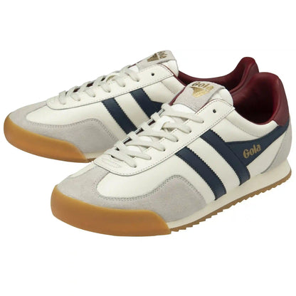 Gola Classics Men's Europa Leather Sneakers - Off White/Navy/Deep Red