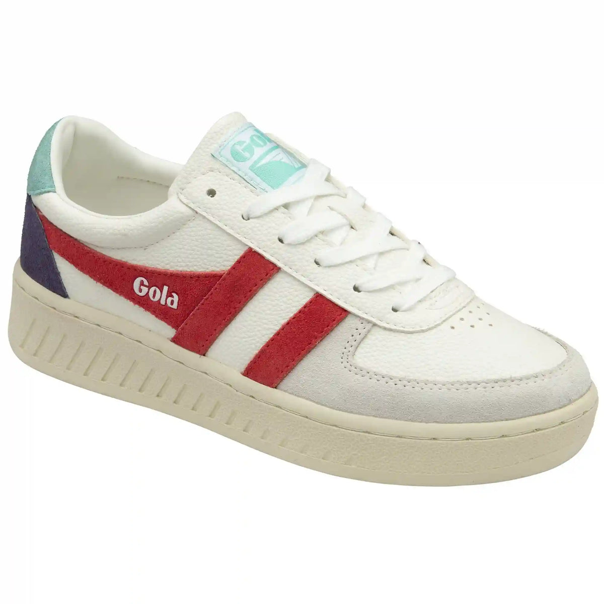 Gola Classics Women's Grandslam Trident Sneakers - White/Coral/Sea Mist