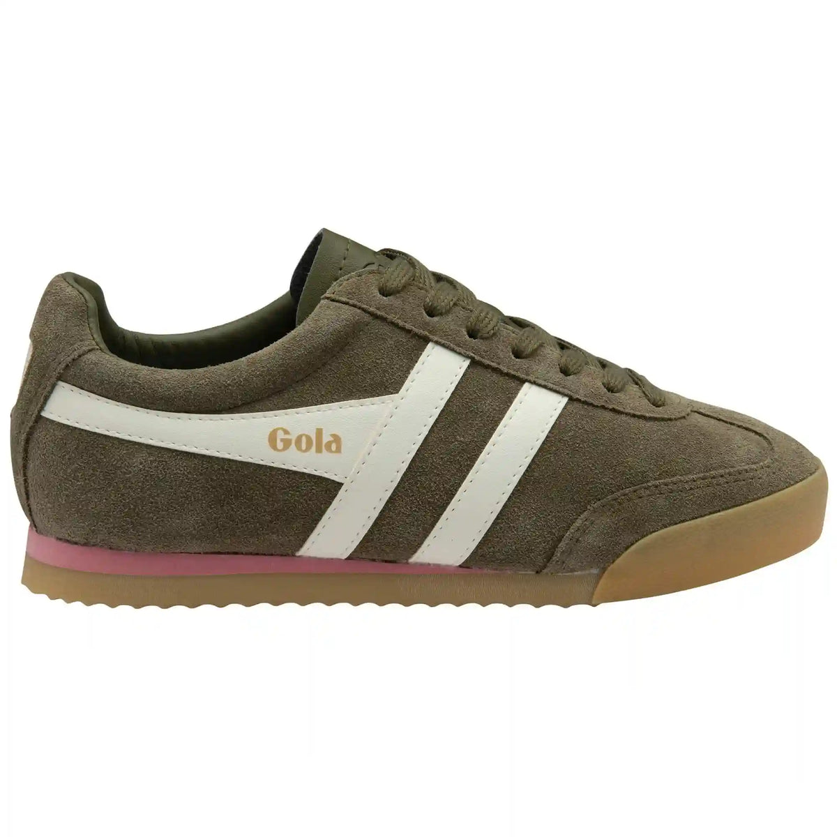 Gola Classics Women's Apollo Sneakers - Khaki/Off White/Coral Pink/Gum