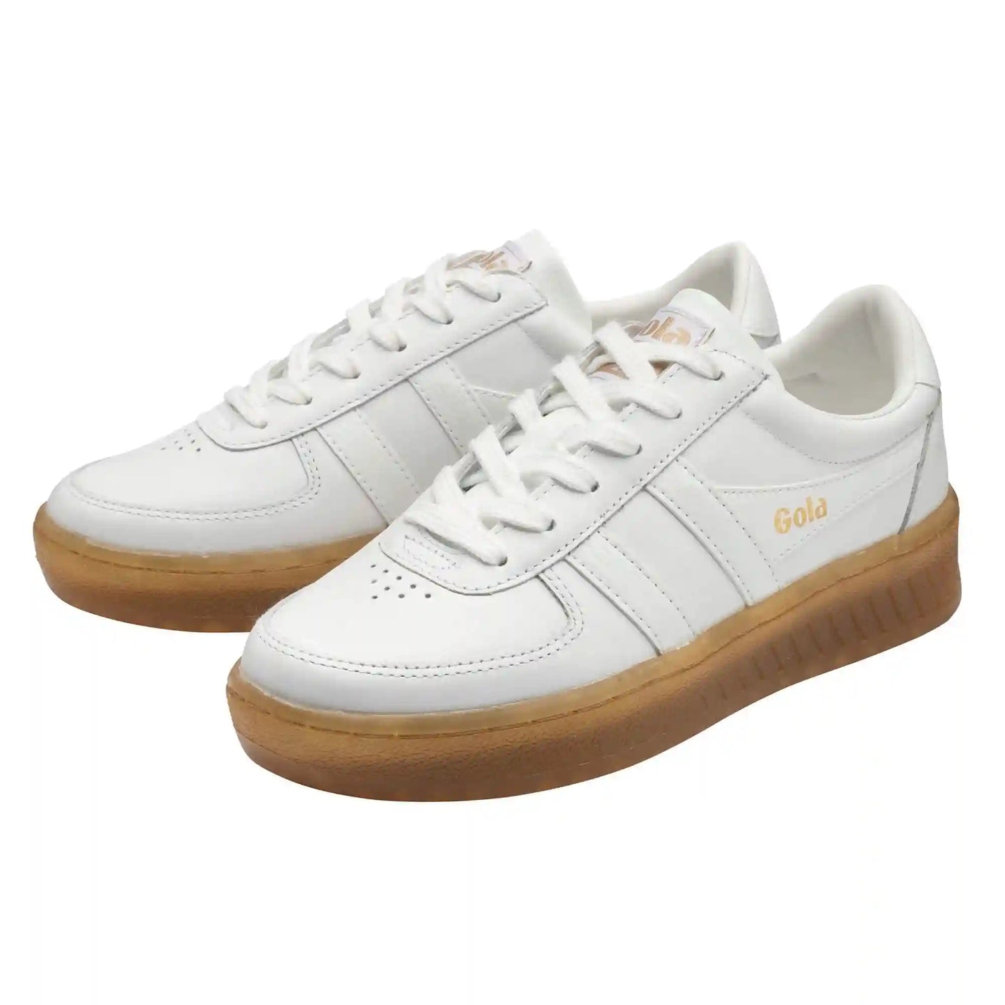 Gola Classics Women's Grandslam Leather Sneakers - White/White/Gum