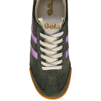 Gola Classics Women's Elan Glitz Sneakers - Dark Khaki/Lilac/Green Mist