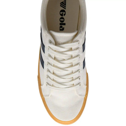 Vegan Gola Classics Men's Varsity Sneakers - Off White/Navy/Deep Red/Gum