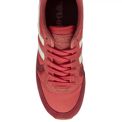 Gola Classics Women's Daytona Chute Sneakers - Coral/Deep Red/Off White