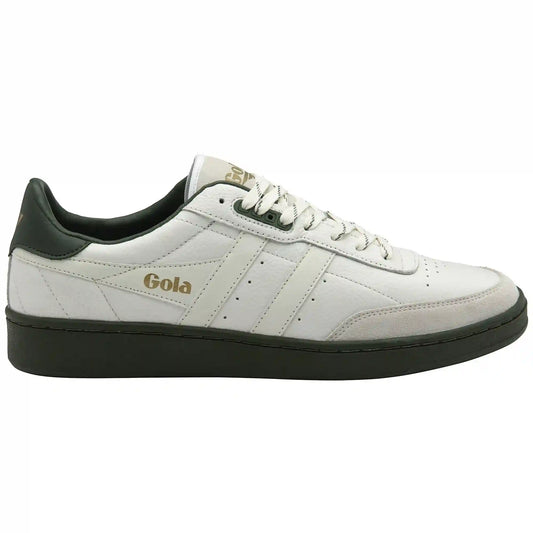 Gola Classics Men's Contact Leather Sneakers - White/White/Dark Khaki