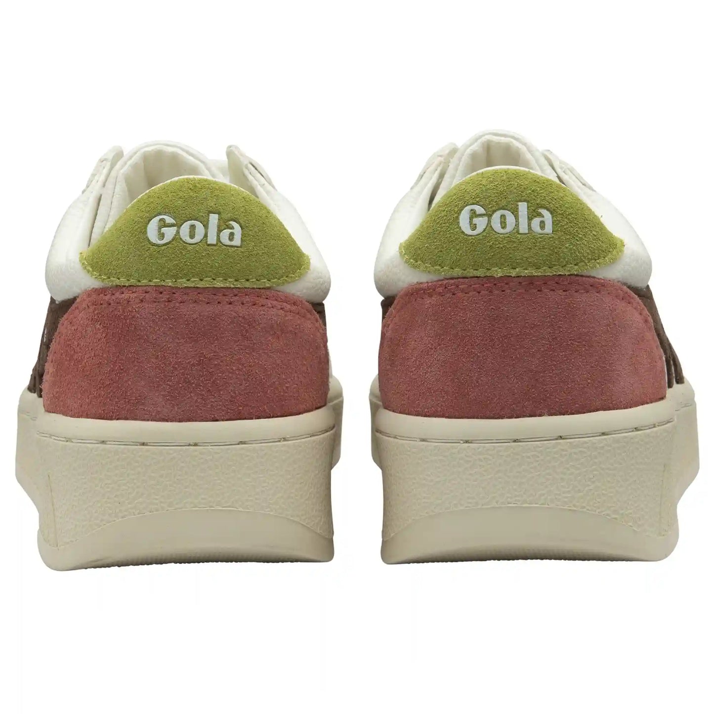 Gola Classics Women's Grandslam Trident Sneakers - White/Dark Brown/Moss