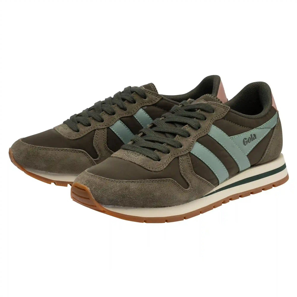 Gola Classics Women's Daytona Chute Sneakers - Dark Khaki/Khaki/Green Mist