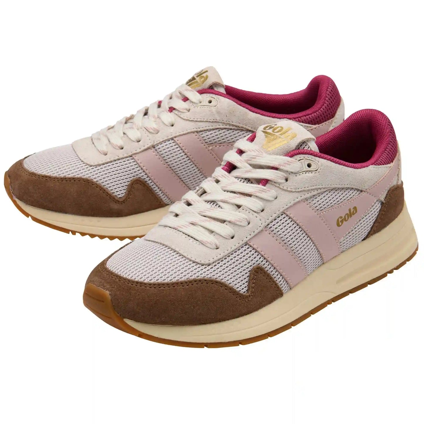 Gola Classics Women's Delta Sneakers - Off White/Otter/Chalk Pink