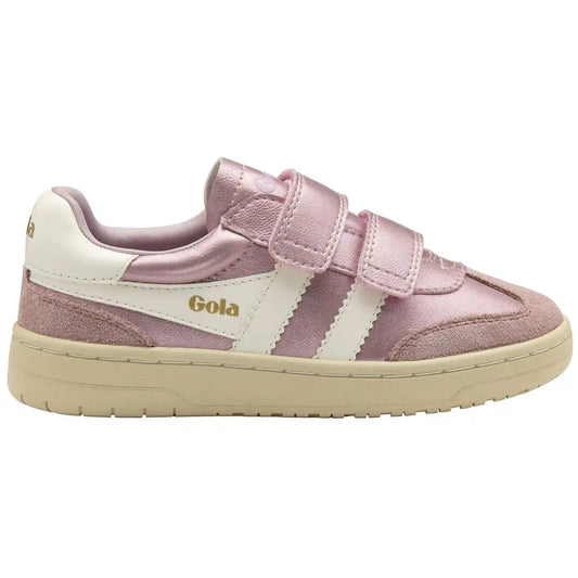 Gola Classics Kids' Viper Glimmer Strap Sneakers - Pastel Pink/Off White
