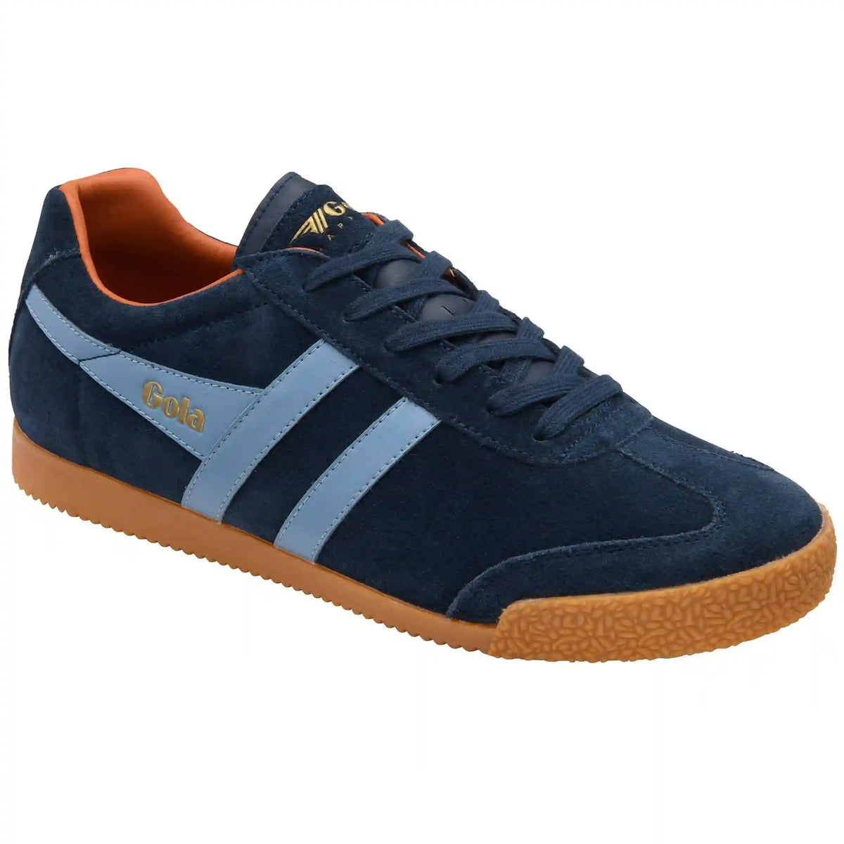 Gola Classics Men's Harrier Suede Sneakers - Navy/Iceberg/Moody Orange