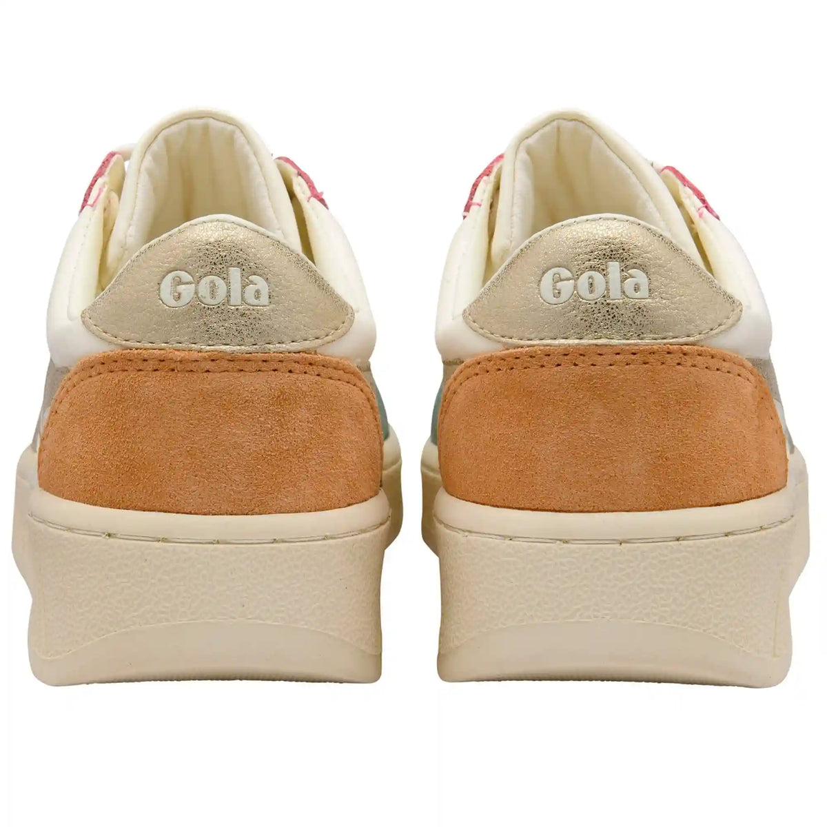 Gola Classics Women's Grandslam Quadrant Sneakers - Off White/Green Mist/Gold/Salmon