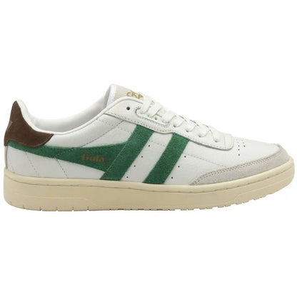 Gola Classics Women's Falcon Sneakers - White/Emerald/Dark Brown
