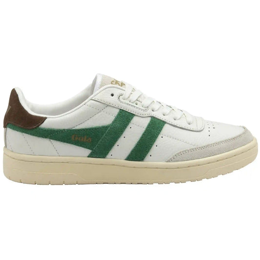 Gola Classics Women's Falcon Sneakers - White/Emerald/Dark Brown