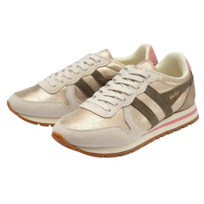 Gola Classics Women's Daytona Blaze Sneakers - Gold/Khaki/Coral Pink