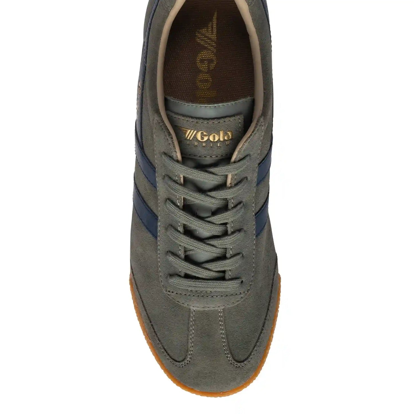 Gola Classics Men's Harrier Suede Sneakers - Conifer/Navy/Cappuccino