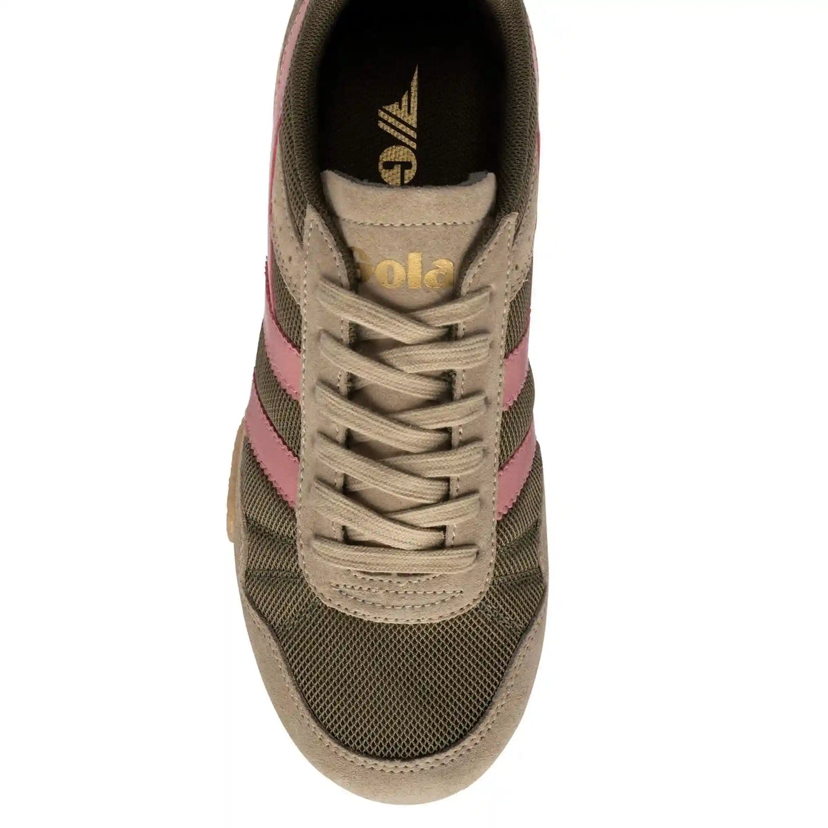 Gola Classics Women's Cascade Sneakers - Khaki/Cappuccino/Coral Pink/Gum