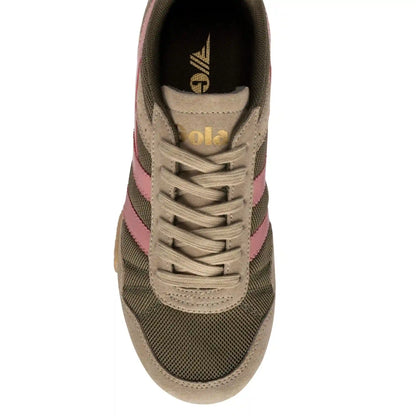 Gola Classics Women's Cascade Sneakers - Khaki/Cappuccino/Coral Pink/Gum
