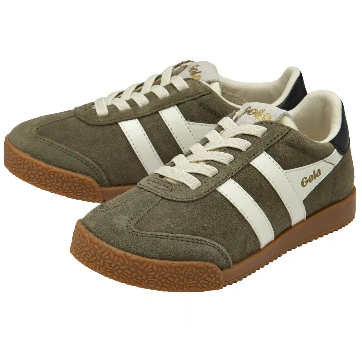 Gola Classics Kids' Elan Sneakers - Khaki/Off White/Black