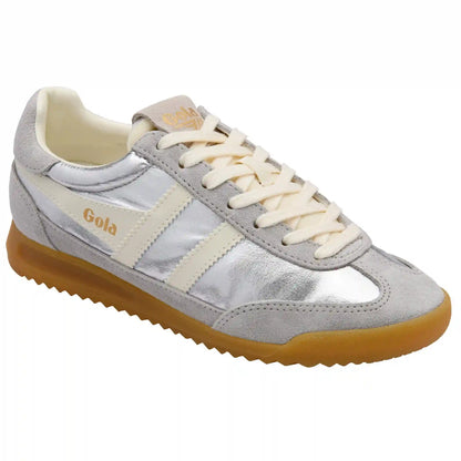 Gola Classics Women's Firefly Metallic Sneakers - Silver/Off White